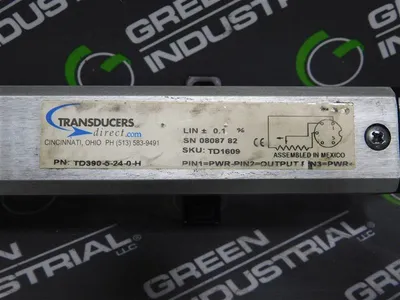 Transducers Direct TD390-5-2-24-0-H Linear Position Transducer 24" Stroke Used