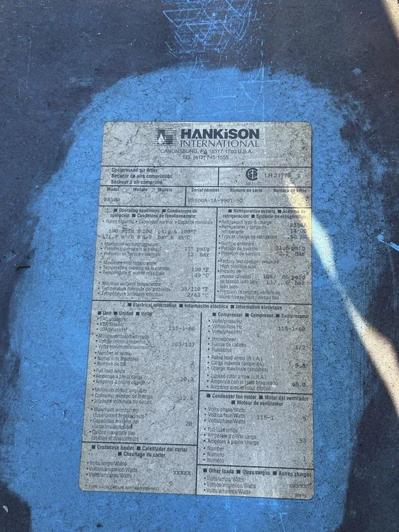Used HANKISON _UNKNOWN_ Air Compressor Dryers Ohio US | Yoder Brothers machinery #1556364