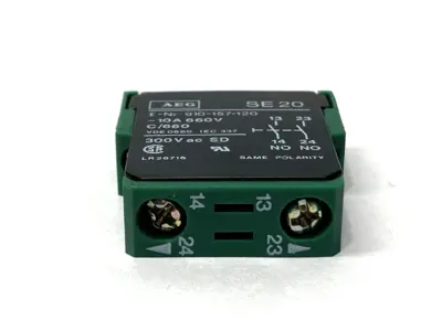 USED AEG CONTACT BLOCK 10A 660V LOT OF 3