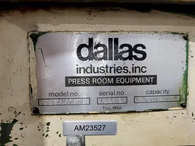 2,500 LBS X 12" DALLAS MODEL #15763E  PULL OFF UNCOILER COIL REEL : YOBRO #25361