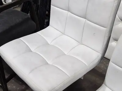 Lot of (2) 45" Faux Leather Swivel Bar Chairs | Adjustable