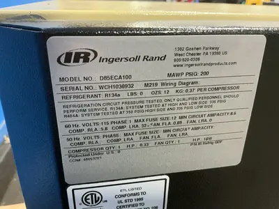 Used INGERSOLL RAND D85ECA100 Miscellaneous MRO Ohio US | HGR 24 #1343611