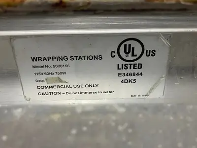 Used Falcon Restaurant Supply Used Heat Seal Food Wrapper 18" Width Single Roll 6X15 Hotplate 120V Wrappers - Roll Illinois US | Falcon Restaurant Supply #1376211