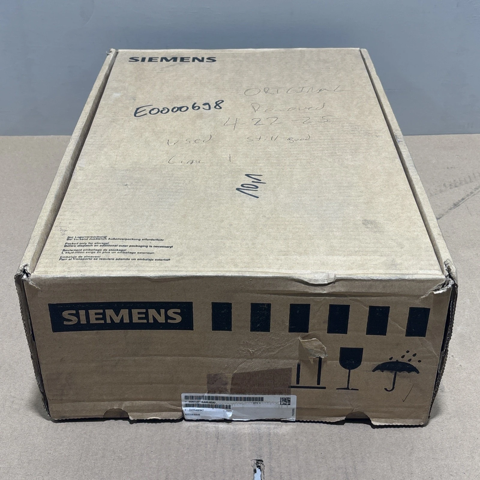 Used Siemens 6SN1123-1AA00-0EA2 Servo Drives Indiana US | J&J Industrial Supply #1465281