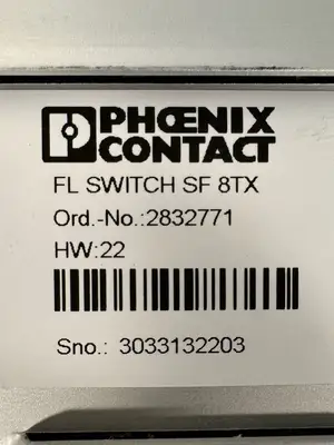 Phoenix Contact FL SWITCH SF 8TX 2832771 ETHERNET SWITCH (3.1.3)