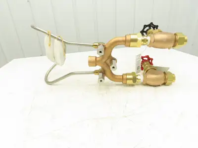 Strahman M-159 Water Mixing Station Bronze Hot/Cold Globe Valves Stainless Loop