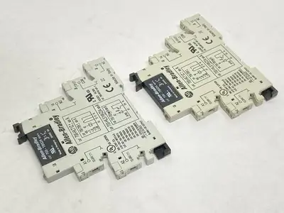 USED ALLEN-BRADLEY SER A TERMINAL BLOCK RELAY 2A 24VDC LOT OF 2
