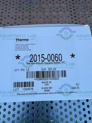 NEW CASE OF 60 - THERMO 2015-0060 NALGENE SQUARE POLYCARBONATE BOTTLES 60 ML