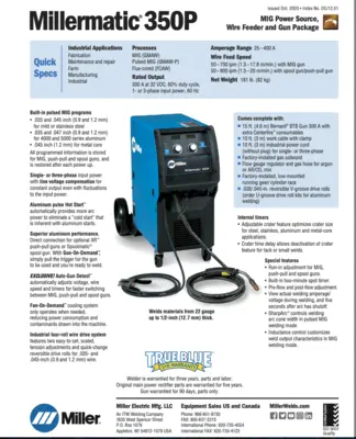 2022 MILLER MILLERMATIC 350P Mig Welders | PM Machines (2)