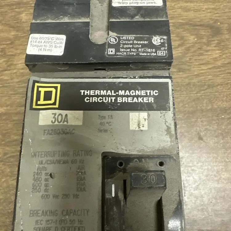 Used SQUARE D FA26030AC Circuit Breakers | Surplus Asset Holdings #1189509