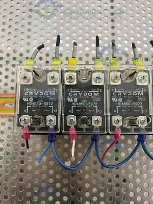USED LOT OF 10 - CRYDOM HD4850-5972 SOLID STATE RELAY W/ HEAT SINK