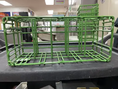 Used Sani Stack Used Sani Stack Coated wire Plate Washing Basket Crate R22 Food, Restaurant, & Bakery Parts & Accessories Illinois US | Falcon Restaurant Supply #1376232
