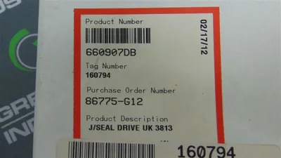 Flowserve 660907DB Drive Seal 106794 New NIB