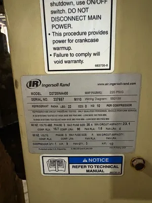 USED INGERSOLL-RAND D2720INA400