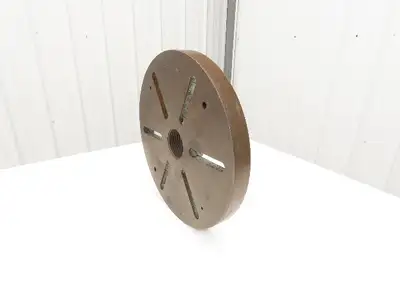 Slotted Lathe Drive Face Plate Cast Iron 	2-3/4-5 Direct Screw 16" OD 6 Slot