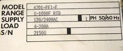 NEW OMEGA 4201-PF1-F DIGITAL CONTROLLER 120 / 240VAC, 4201PF1F