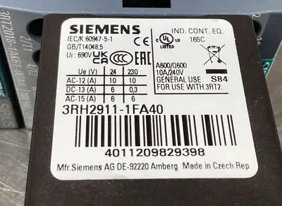 Used Siemens 3RU2116-1EB0 PLC Contactors South Carolina US | Palmetto Automation #1160199