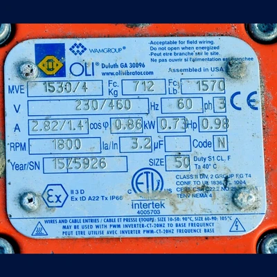 OLI MVE 1530/4 Electric Vibrator