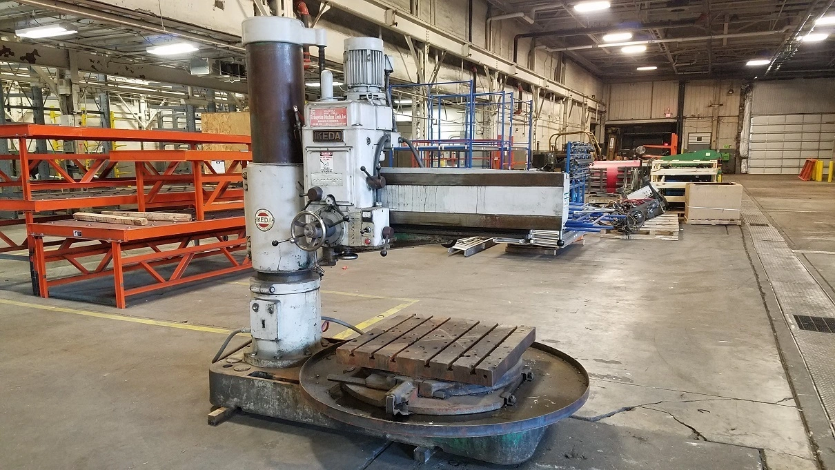 USED 1980 IKEDA 1375 4' X 13" RADIAL DRILL