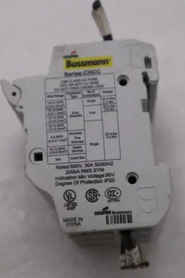 Cooper Bussmann CHCC 3-Pole Fuse Holder 600V 30A STOCK H1519A
