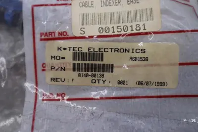 K-TEC ELECTRONICS A661538 REV F CABLE, INDEXER, EASE NEW STOCK #2877