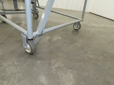 Uline H-84-110 Rolling Ladder 5 Step 10" Work Platform 50" Top Step 450lbs