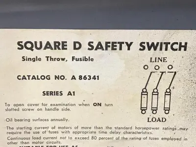 USED SQUARE D A86341