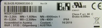 NEW B&R 8LSA35.R2060D200-3 SERVO MOTOR 8LSA35R2060D2003