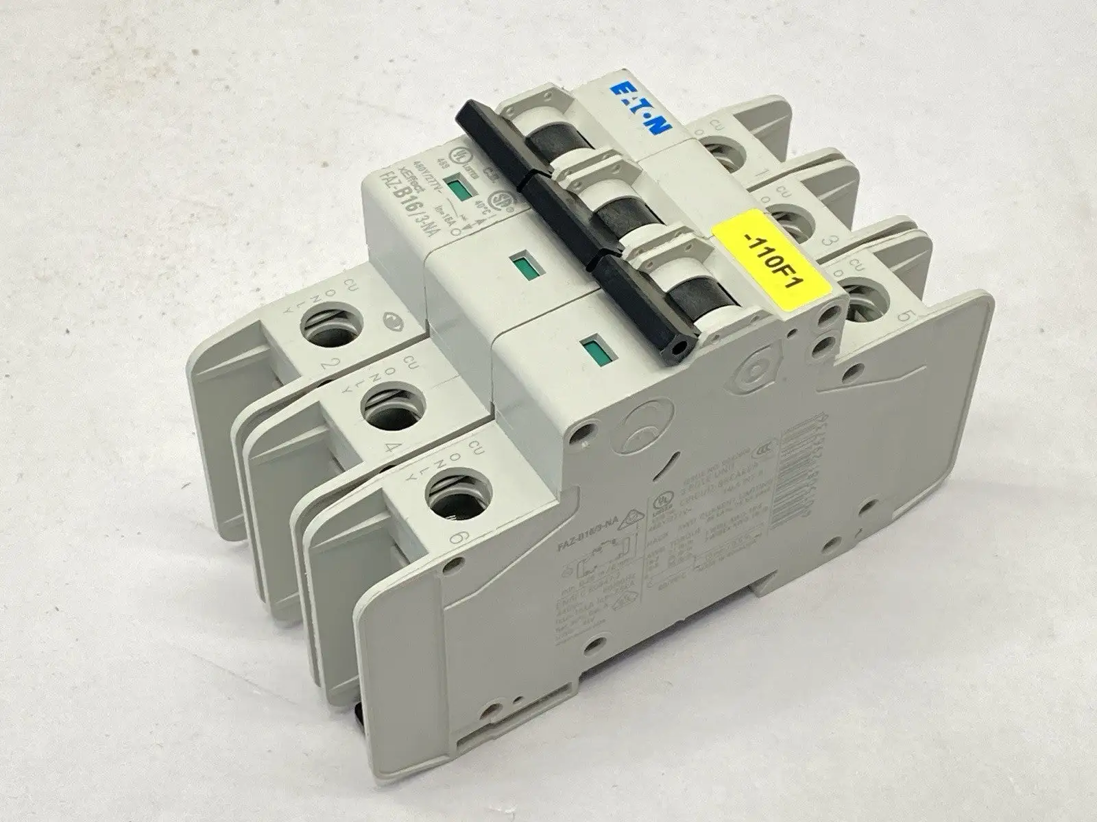 FAZ-B16/3-NA | Eaton  Miniature Circuit Breaker 3P 16A 277/480V - Used