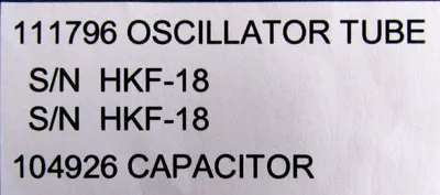 NEW RFC 111796 OSCILLATOR TUBE