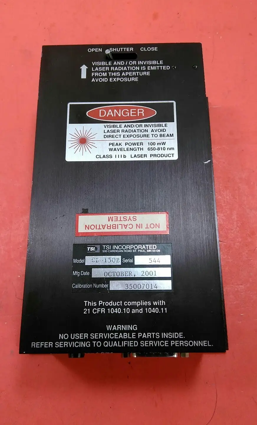 TSI Inc. LaserSpeed CB150B, 100 mW, 650 to 810 nm, Laser Device 5B