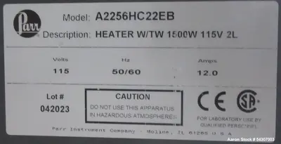 Parr 4526 Bench Top Reactor 2L 350°C 1900 PSI Laboratory Reactor System