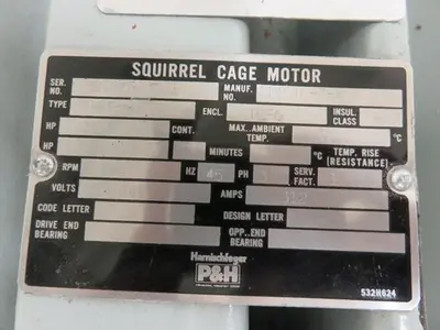 300 HP AC Motor P&H  (New)