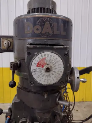 2 HP DOALL MODEL @PM-200V RAM TYPE VERTICAL MILL WITH POWER FEED & DRO: STOCK #22880