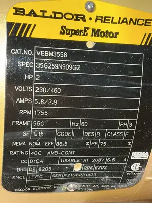 Used BALDOR VEBM3558 A.C. Motors Ohio US | HGR 24 #1518420