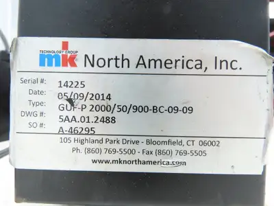 MK North America GUF-P 2000 50mm x 900mm Belt Conveyor 115V Variable Speed Drive