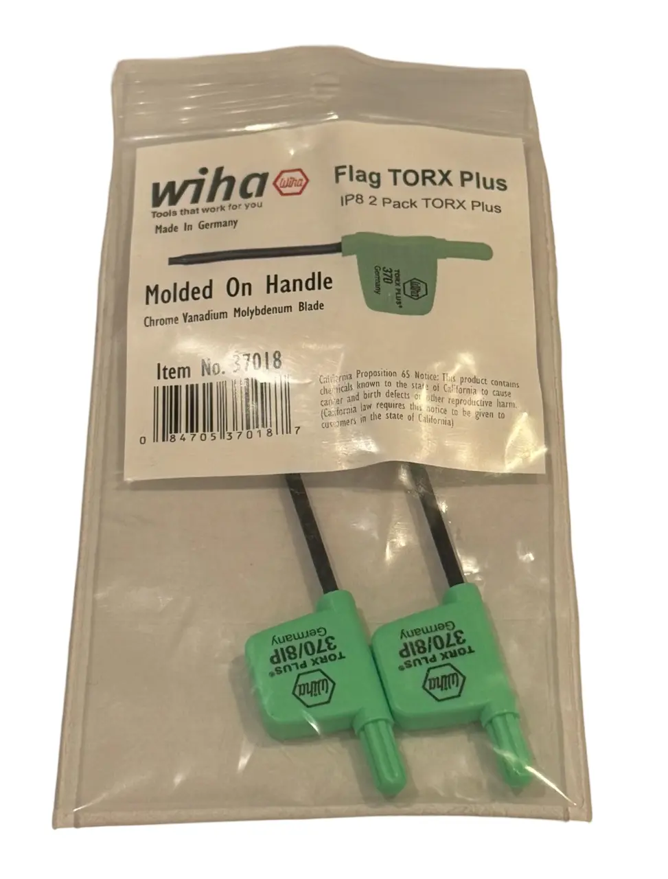 Wiha IP8 x 35mm Torx Plus Screwdriver Flag Handle 2 Pack