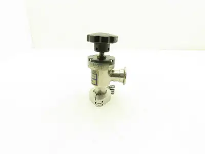Kurt J Lesker SA0100MVQF Pneumatic Angle Valve Vacuum Isolation 1" Connection