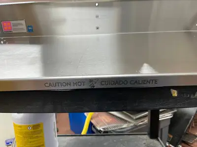 Used Marshall Used Marshall 175401 36" ThermoGlo Heated Warming Holding Stainless Steel Wall Mounted Shelf 120V Heated Cabinets & Displays Illinois US | Falcon Restaurant Supply #1376433