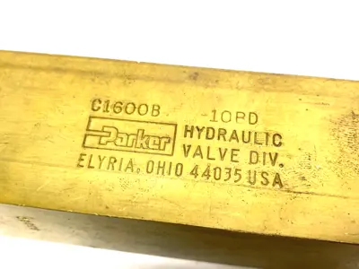 USED PARKER BRASS COLORFLOW HYDRAULIC CHECK VALVE 500PSI