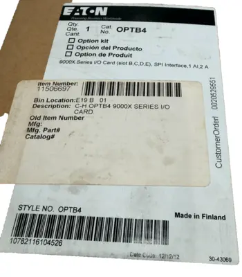 NEW EATON OPTB4 9000X SERIES I/0 CARD