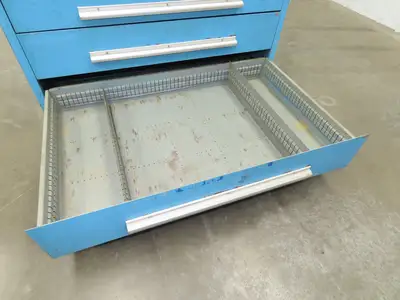 Nu-Era Modular Tool Storage Cabinet 10 Drawer 45x28x61" Stanley Vidmar Blue