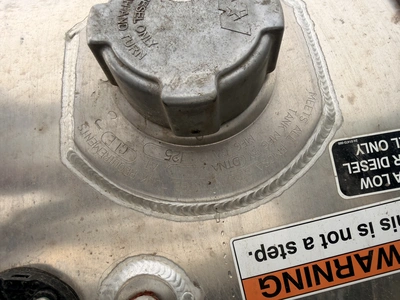 Used DTNA 60 GALLON FUEL TANK WITH STRAPS.  CAME OF WESTERN STAR Fuel Oil Tanks Michigan US | Miedema Asset Management Group #1357518