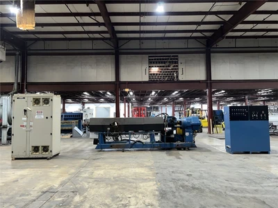 4.5" John Brown/Egan Ram Stuffer Extruder, 32:1 L/D, 250 Hp AC Motor
