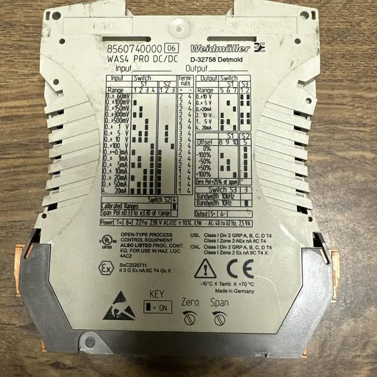 Used WEIDMILLER 8560740000 Misc Electrical & Power Parts Ohio US | Surplus Asset Holdings #1241050