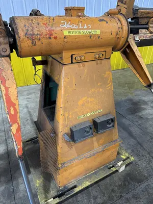 2500 LBS X 12" COOPER WEYMOUTH DOUBLE END PULL-OFF COIL REEL UNCOILER: STOCK #22619