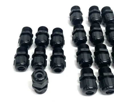 New | in-Stock Altech Strain Relief Cable Gland, 1/2" NPT Black, 3-9mm LOT OF 27 Electrical Fittings Michigan US | Maverick Industrial Sales #1390647