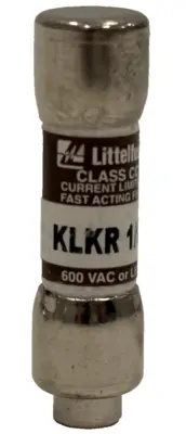 LOT OF 6 NEW LITTELFUSE KLKR-1/10 CLASS CC FAST ACTING FUSES KLKR110