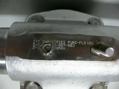 USED ITT PURE-FLO DIAPHRAGM ACTUATOR 2" & 3" SANITARY W/ CONOFLOW GT2108ED TRANSDUCER