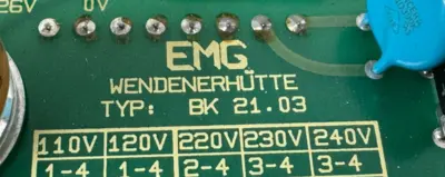 NEW EMG AUTOMATION BK21.03 TRANSFORMER CONTROLLER BK 21.03